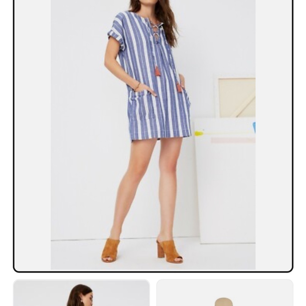 Tularosa Warren Striped Mini Dress S Women's Casual Short Sleeve